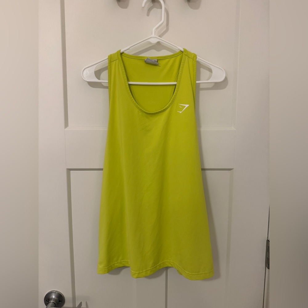 Gymshark Chartreuse Full-Length Tank Top – Women’s Medium